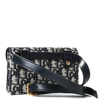 Christian Dior Oblique Saddle Belt Bag Blue 4 of 16