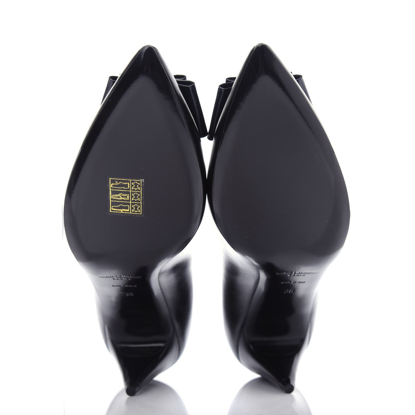 Calfskin Bow Anais Pumps 38 Black