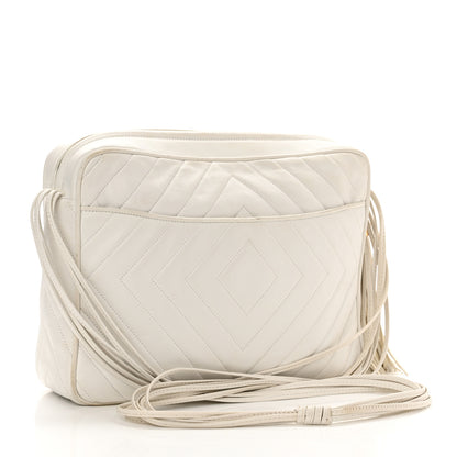 Chanel Lambskin Quilted CC Tassel Camera Case White 3 of 18