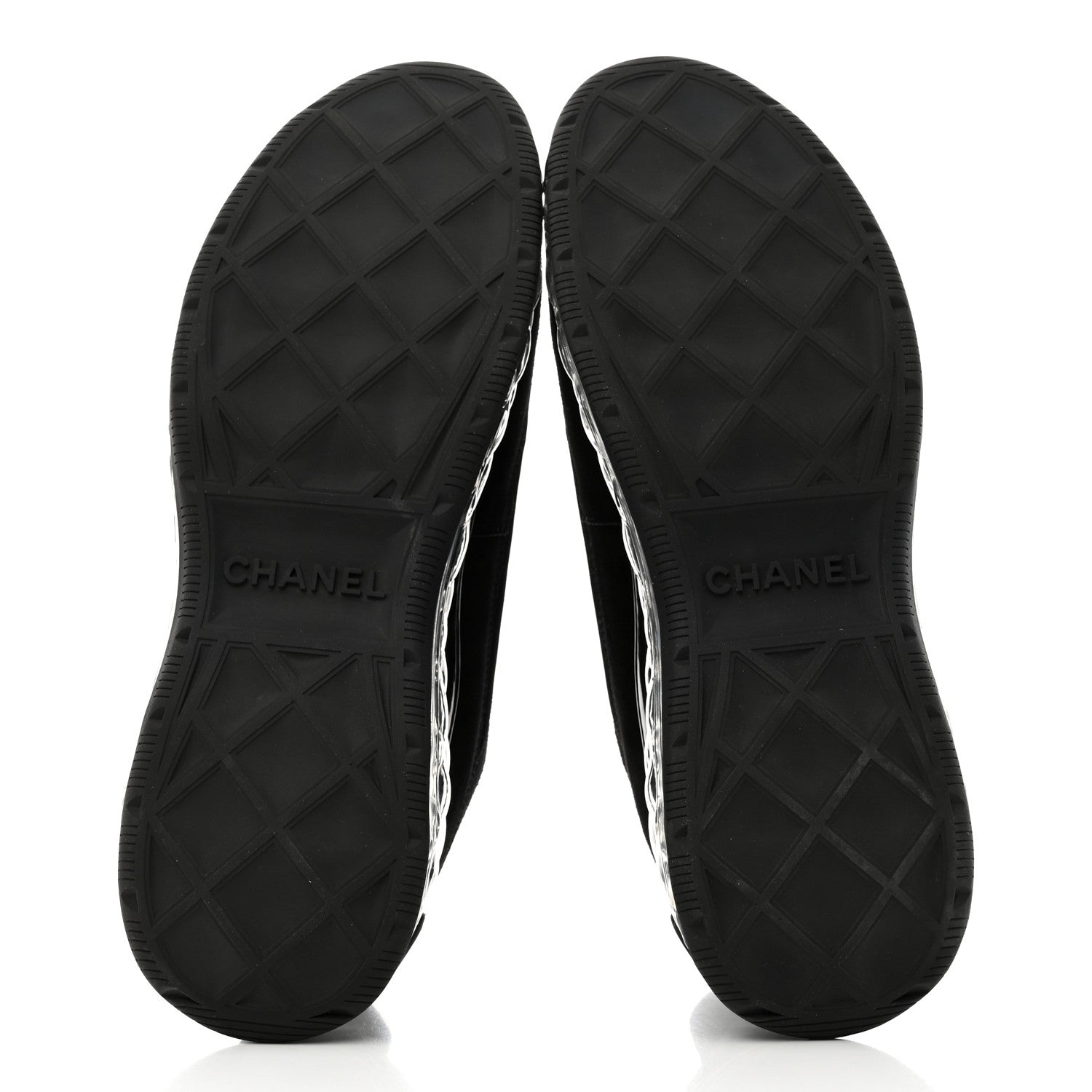 Chanel Suede Grosgrain Mens CC Sneakers 46 Black 5 of 8