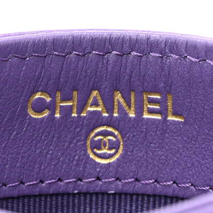 Chanel Caviar Quilted Card Holder Purple 6 of 11