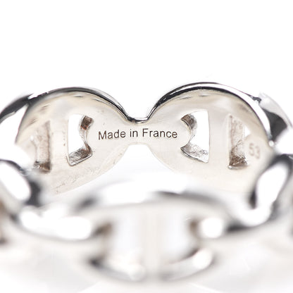 Hermes Sterling Silver PM Chaine d'Ancre Enchainee Band Ring 53 6.25 4 of 6