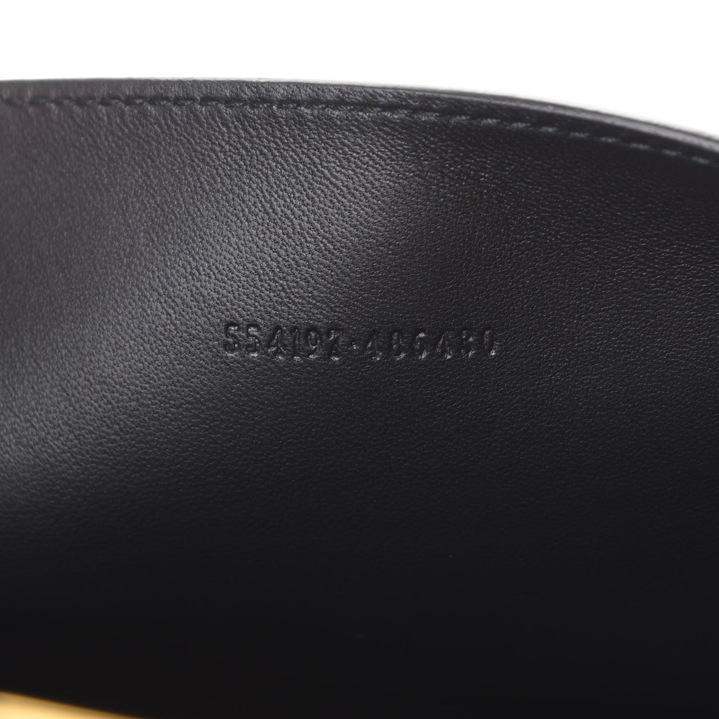 Calfskin Skull Envelope Clutch Black