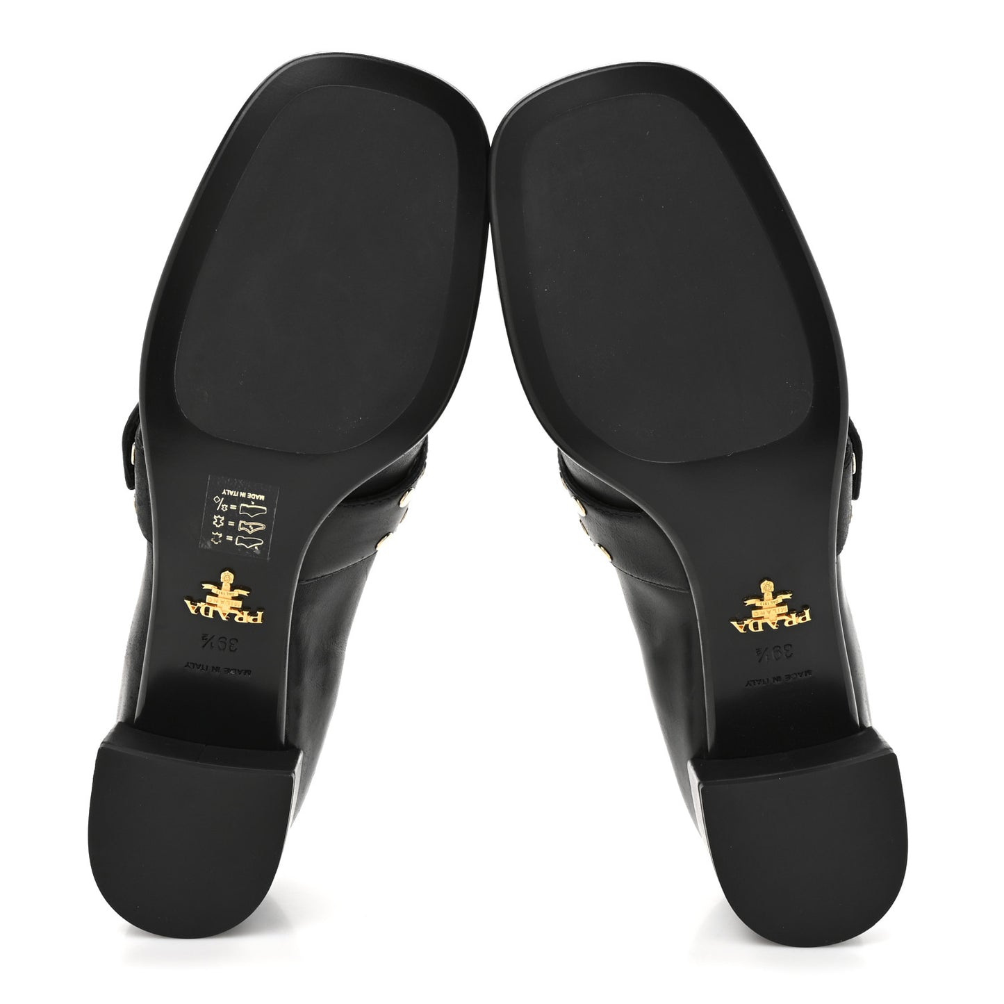 Calfskin Modellerie Stud Loafers 39.5 Black