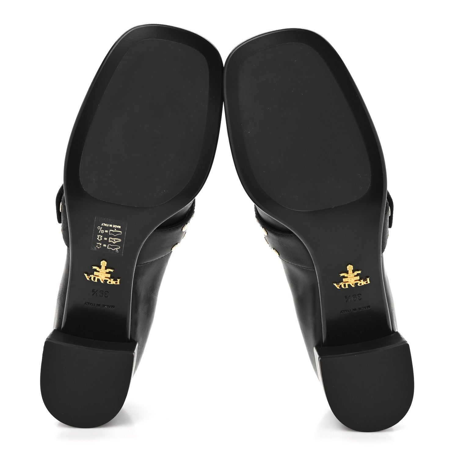 Prada Calfskin Modellerie Stud Loafers 39.5 Black 6 of 11