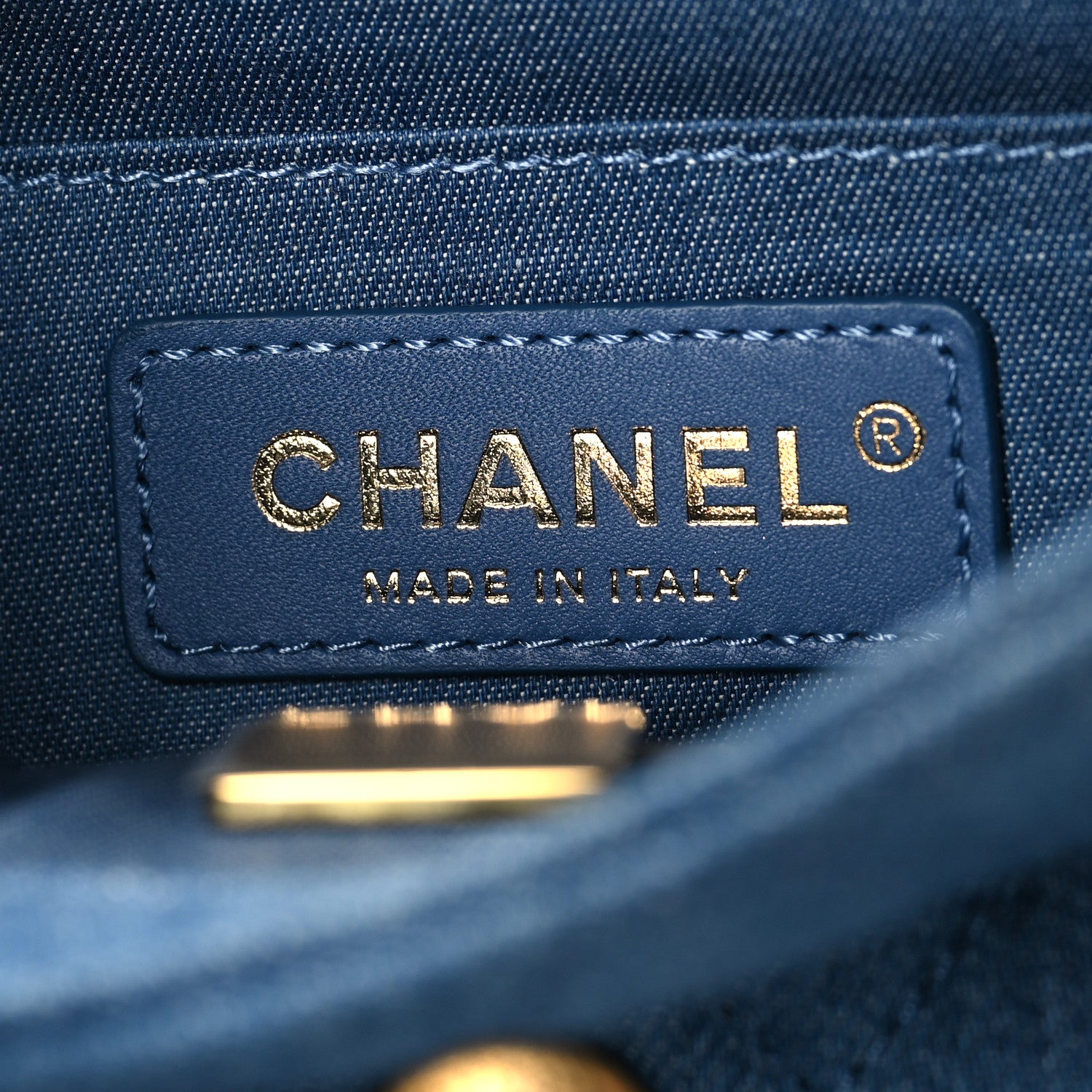Chanel Denim Quilted Mini Pearl Crush Rectangular Flap Blue 6 of 11