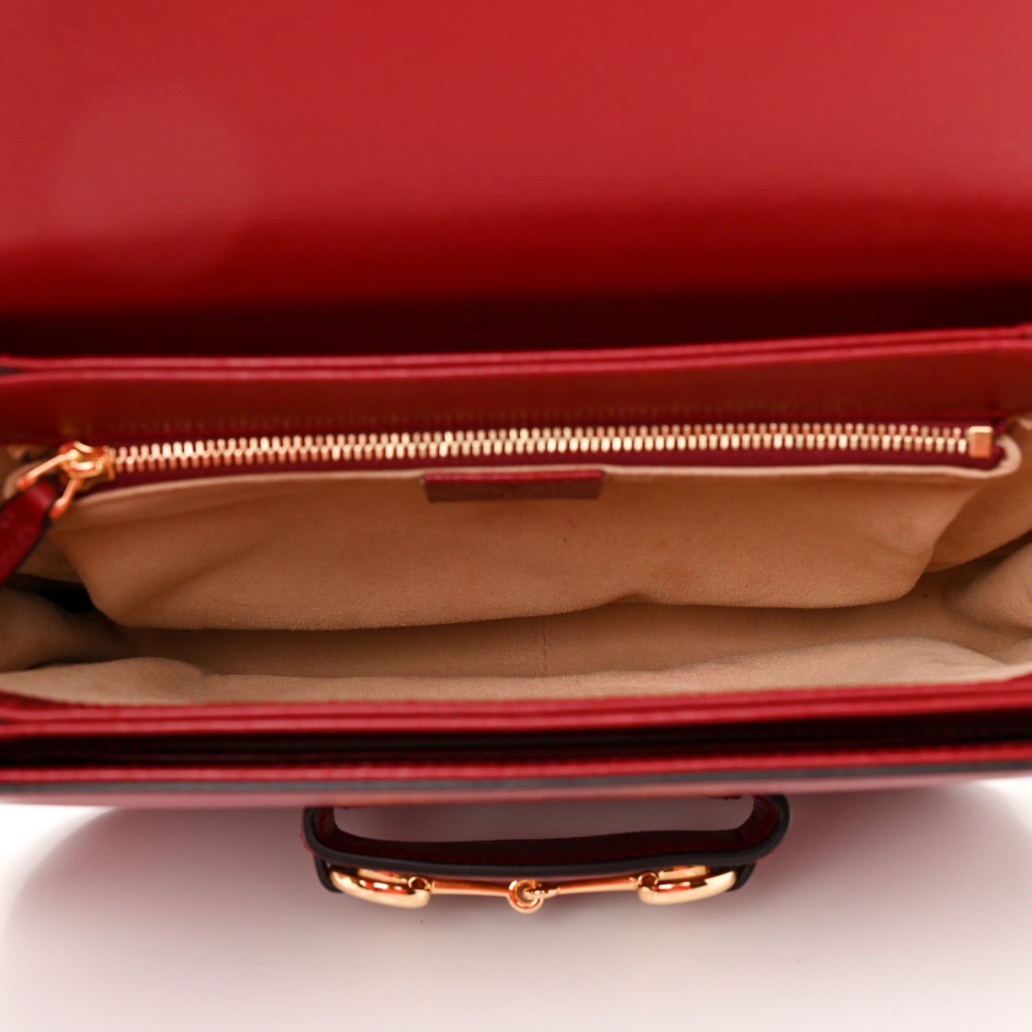 Azalea Calfskin Horsebit 1955 Shoulder Bag New Cherry Red