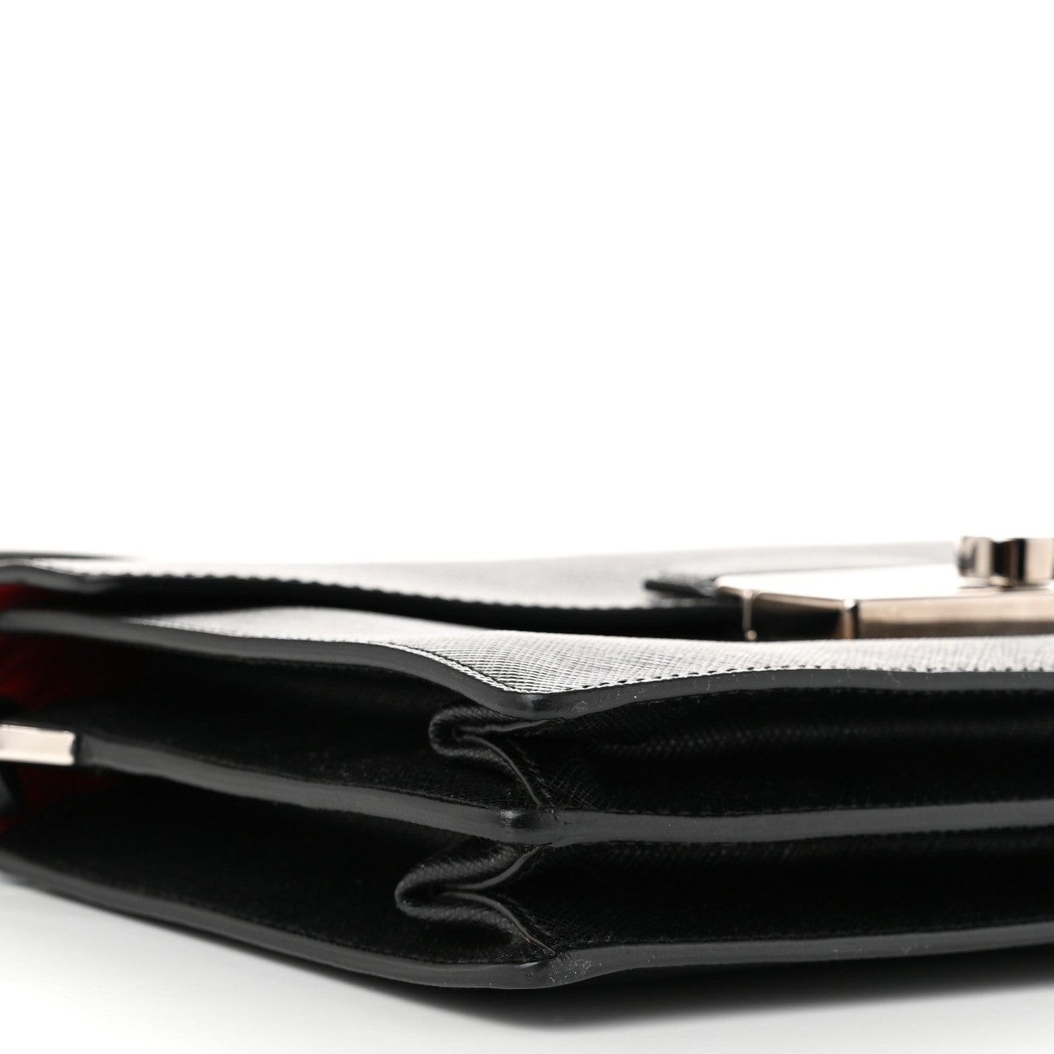 Prada Saffiano Lux Sound Crossbody Bag Black 9 of 11
