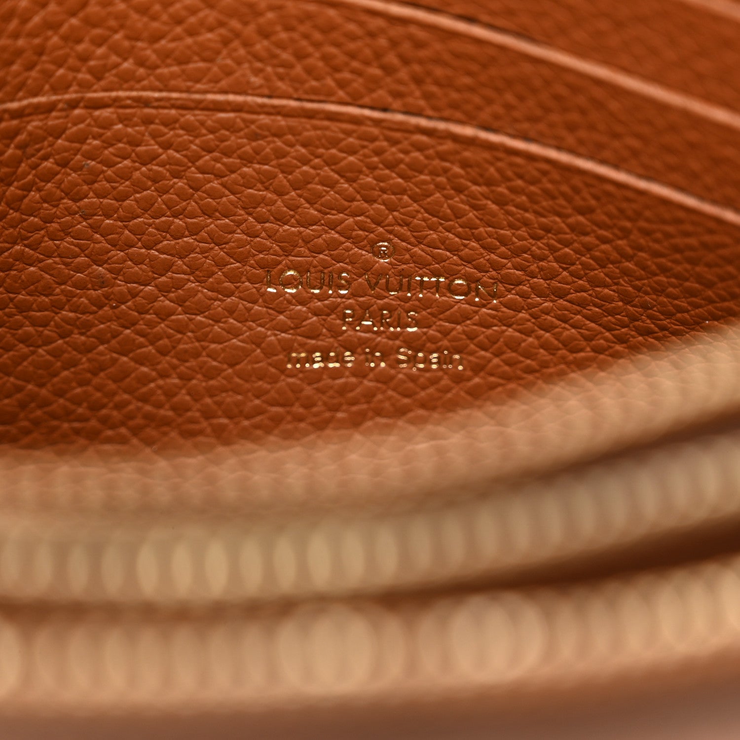 Louis Vuitton Empreinte Monogram Giant Double Zip Pochette Caramel 8 of 12