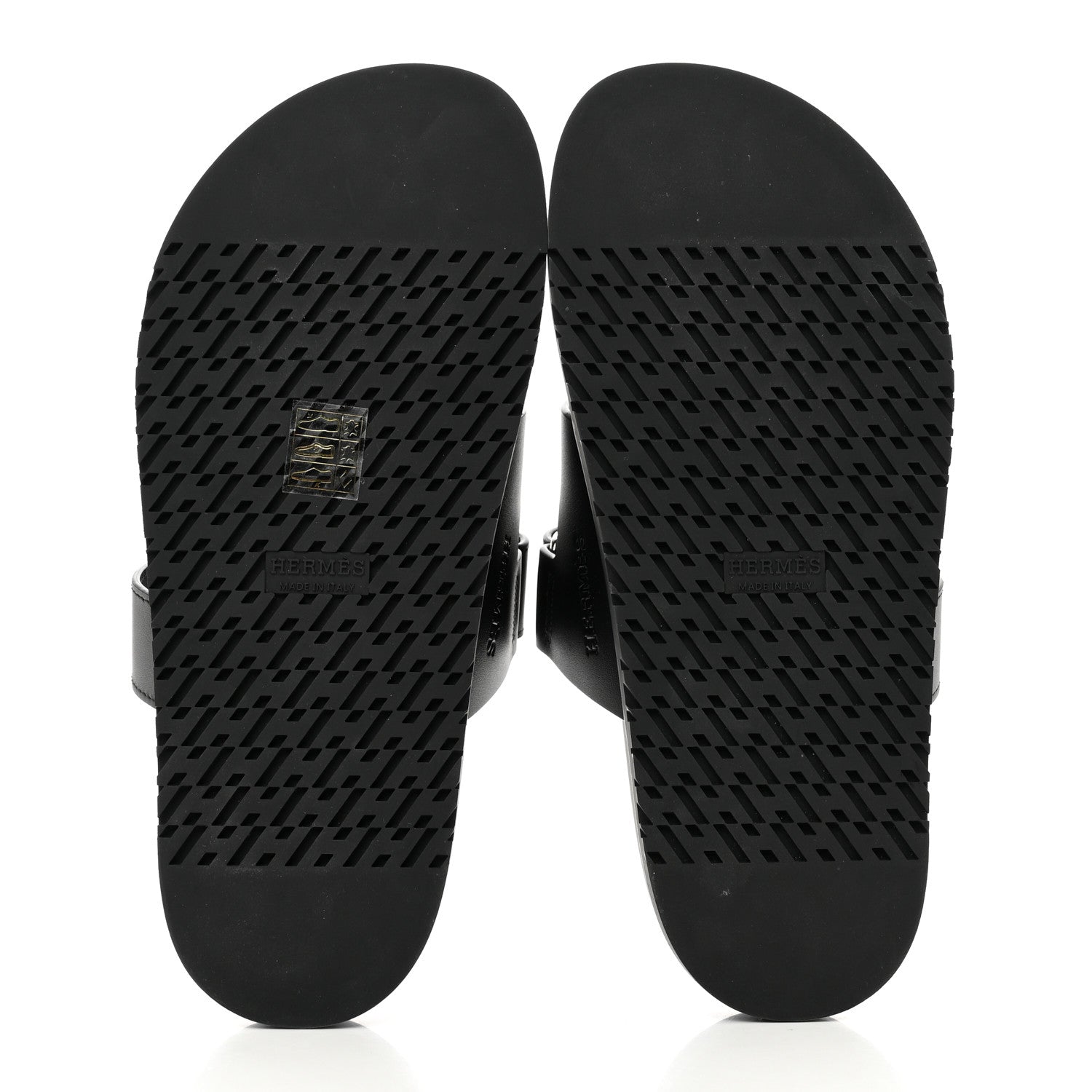 Hermes Calfskin Womens Chypre Sandals 38 Black 5 of 9