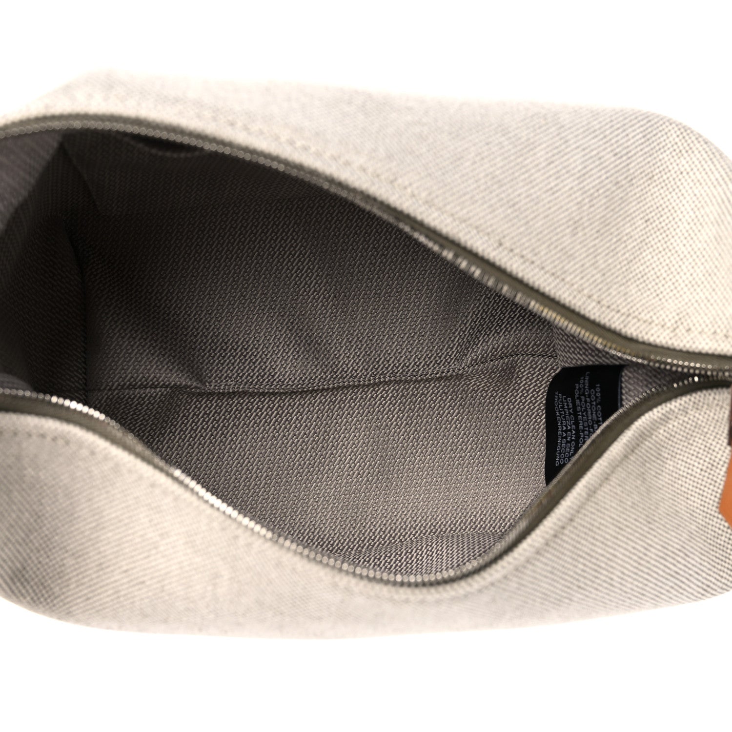 Hermes Canvas Small Bride-A-Brac Pouch Natural Jaune Citron 5 of 9