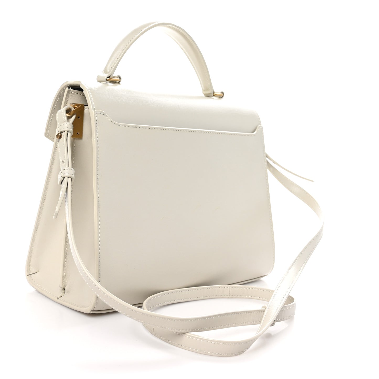 Smooth Calfskin Medium Classic Monogram Cassandra Top Handle Crema Soft