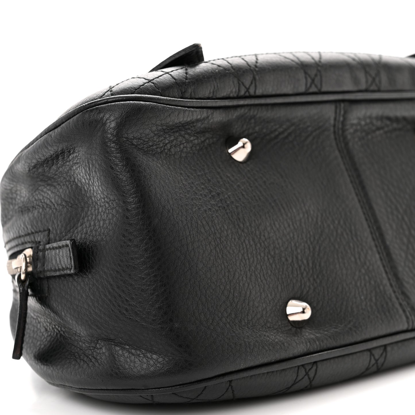 Deerskin Cannage Stitched Boston Black
