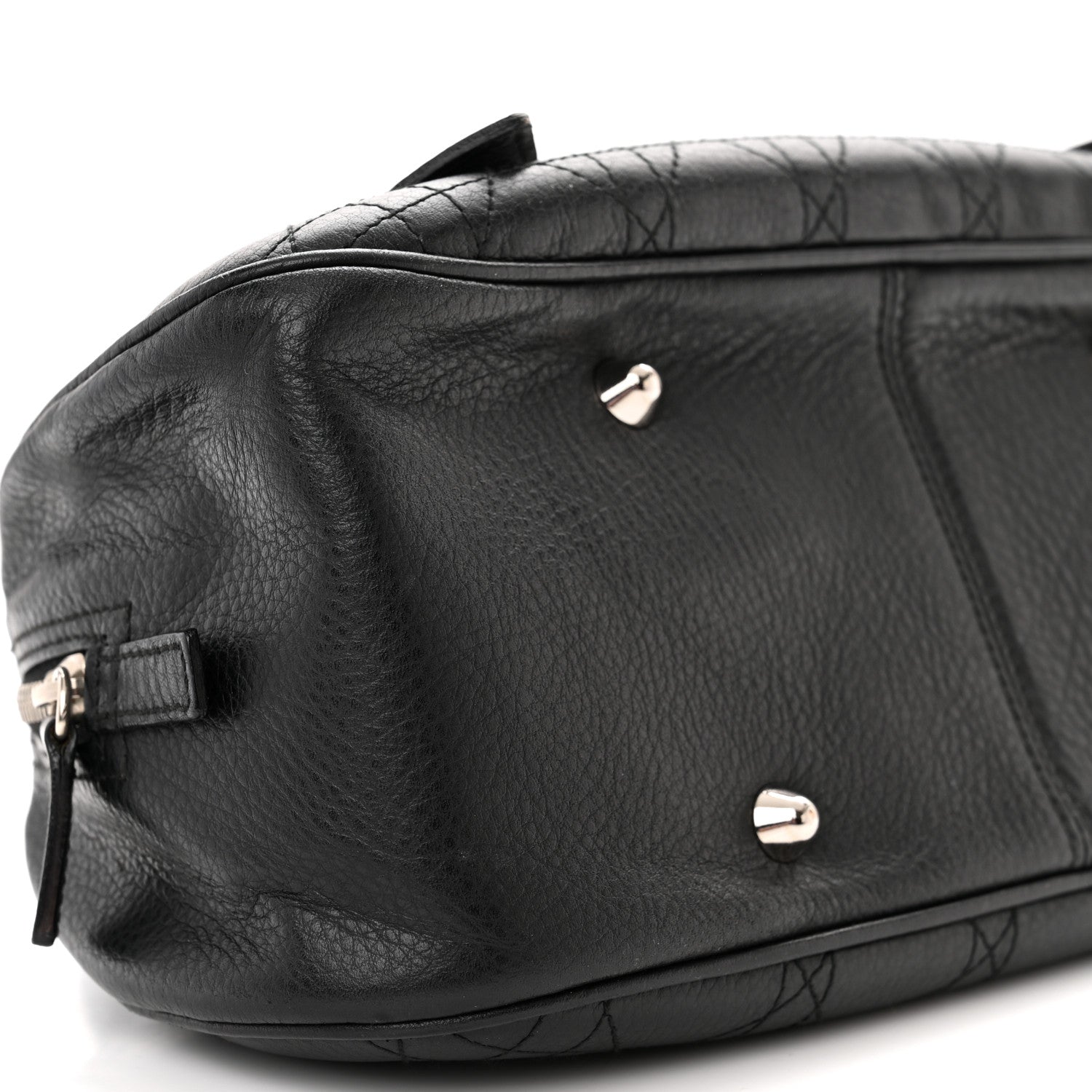 Christian Dior Deerskin Cannage Stitched Boston Black 9 of 14