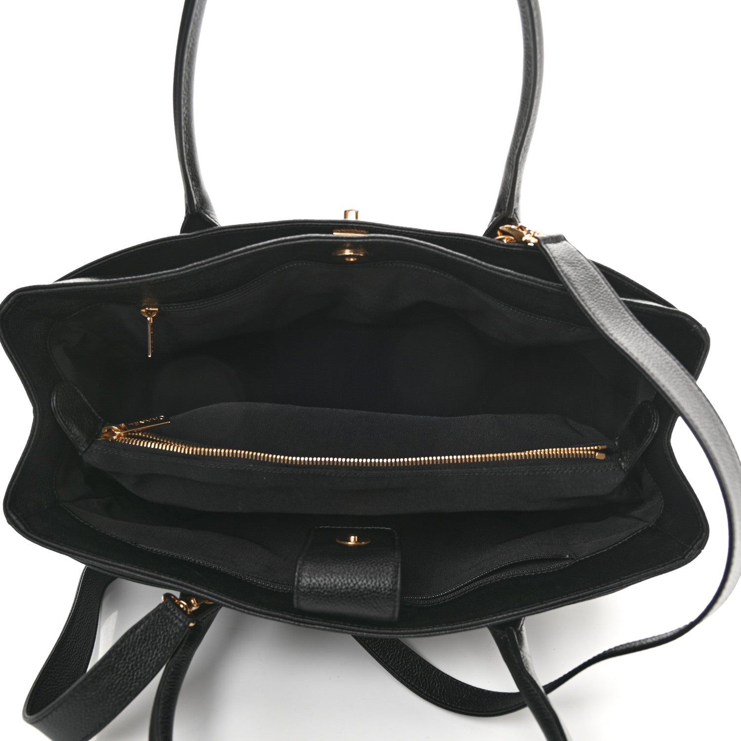 Chanel Calfskin Cerf Executive Shopper Tote Black 5 of 11