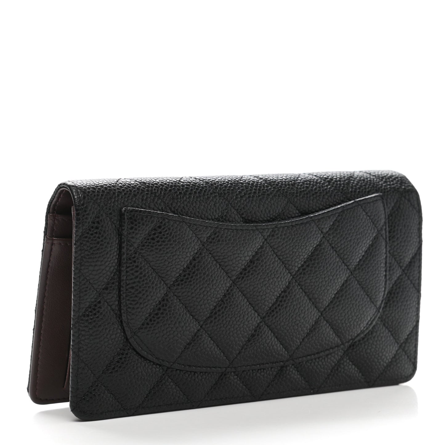 Caviar Quilted Yen Wallet Black