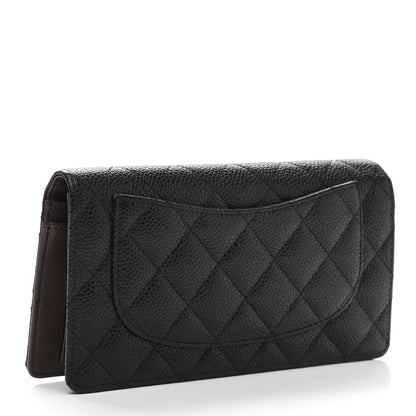 Chanel Caviar Quilted Yen Wallet Black 3 of 10