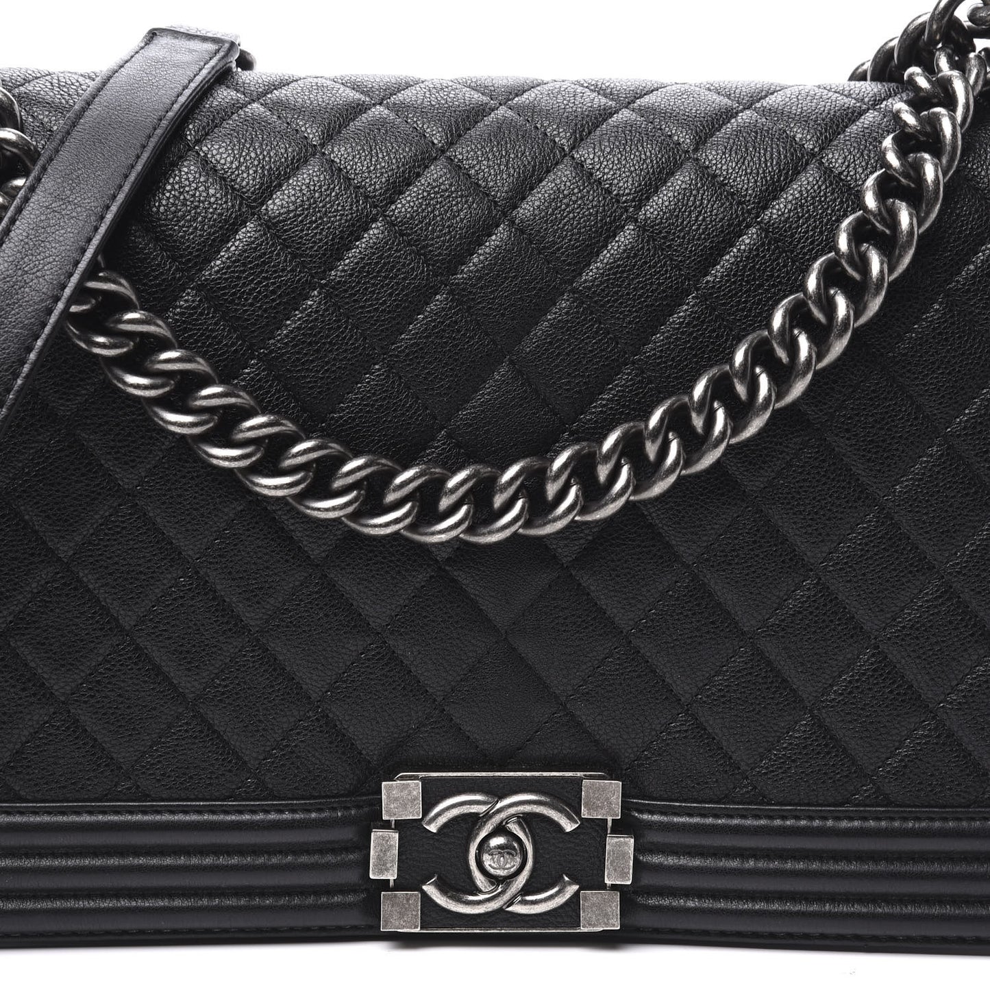 Caviar Quilted New Medium Boy Flap Black