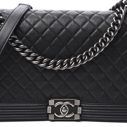 Chanel Caviar Quilted New Medium Boy Flap Black 11 of 12