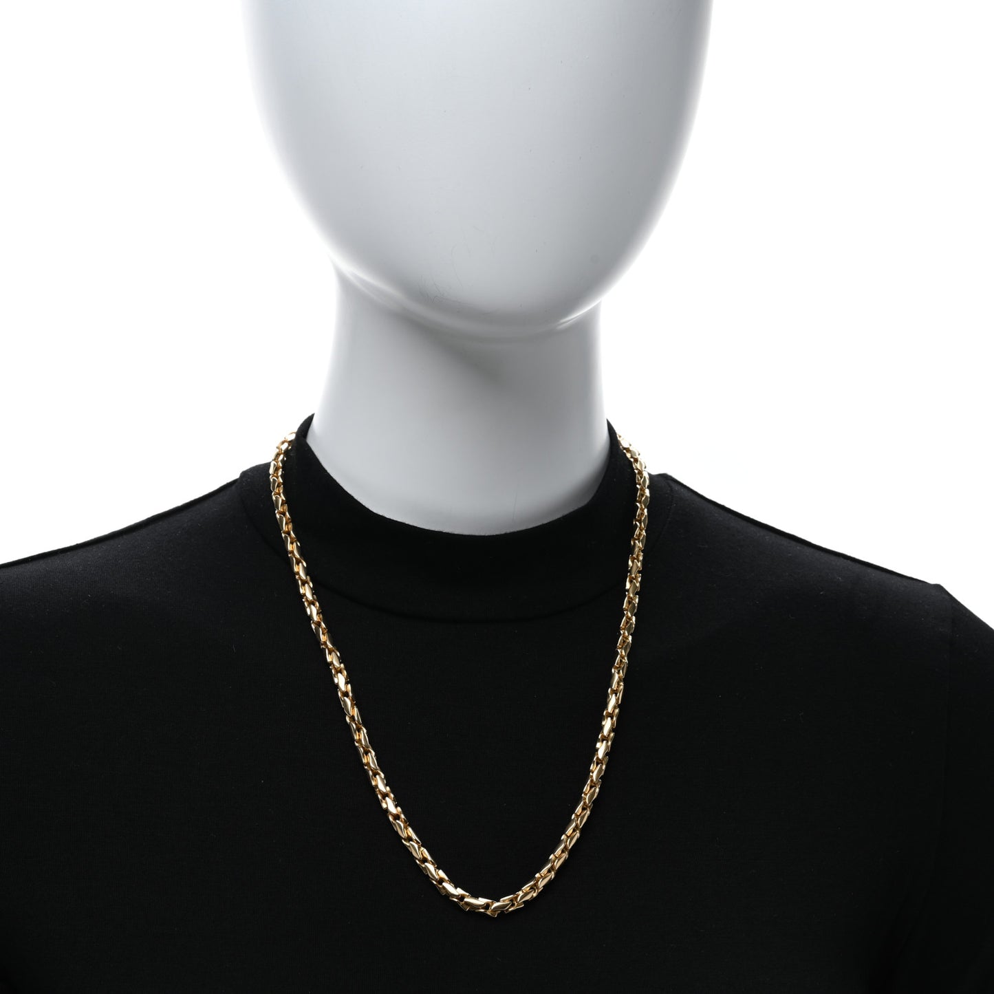 18K Yellow Gold 5mm Fluted Chain Necklace 22"