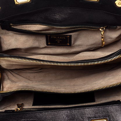 Prada Glace Calf Tote Black 6 of 10