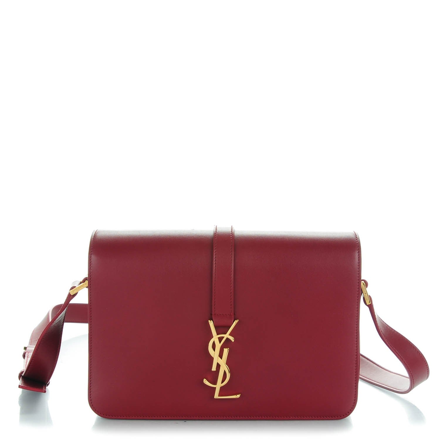 Saint Laurent Calfskin Medium Classic Monogram Universite Bag Oxblood 1 of 7