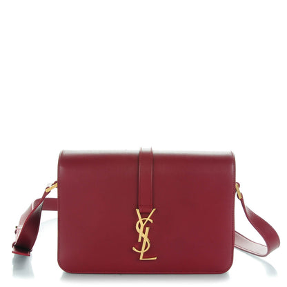 Saint Laurent Calfskin Medium Classic Monogram Universite Bag Oxblood 1 of 7