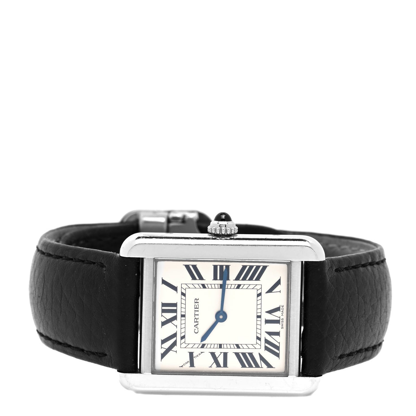 Stainless Steel Calfskin 24mm Tank Solo Quartz Watch