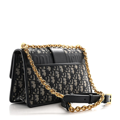Christian Dior Oblique 30 Montaigne Chain Flap Bag Blue 3 of 11