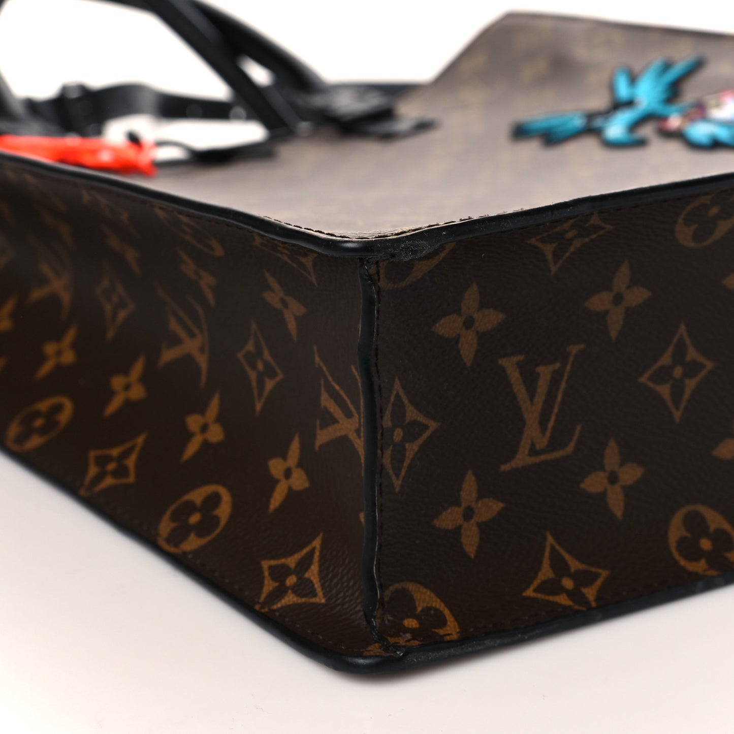 Monogram Embroidered Cartoon LV Friends Sac Plat