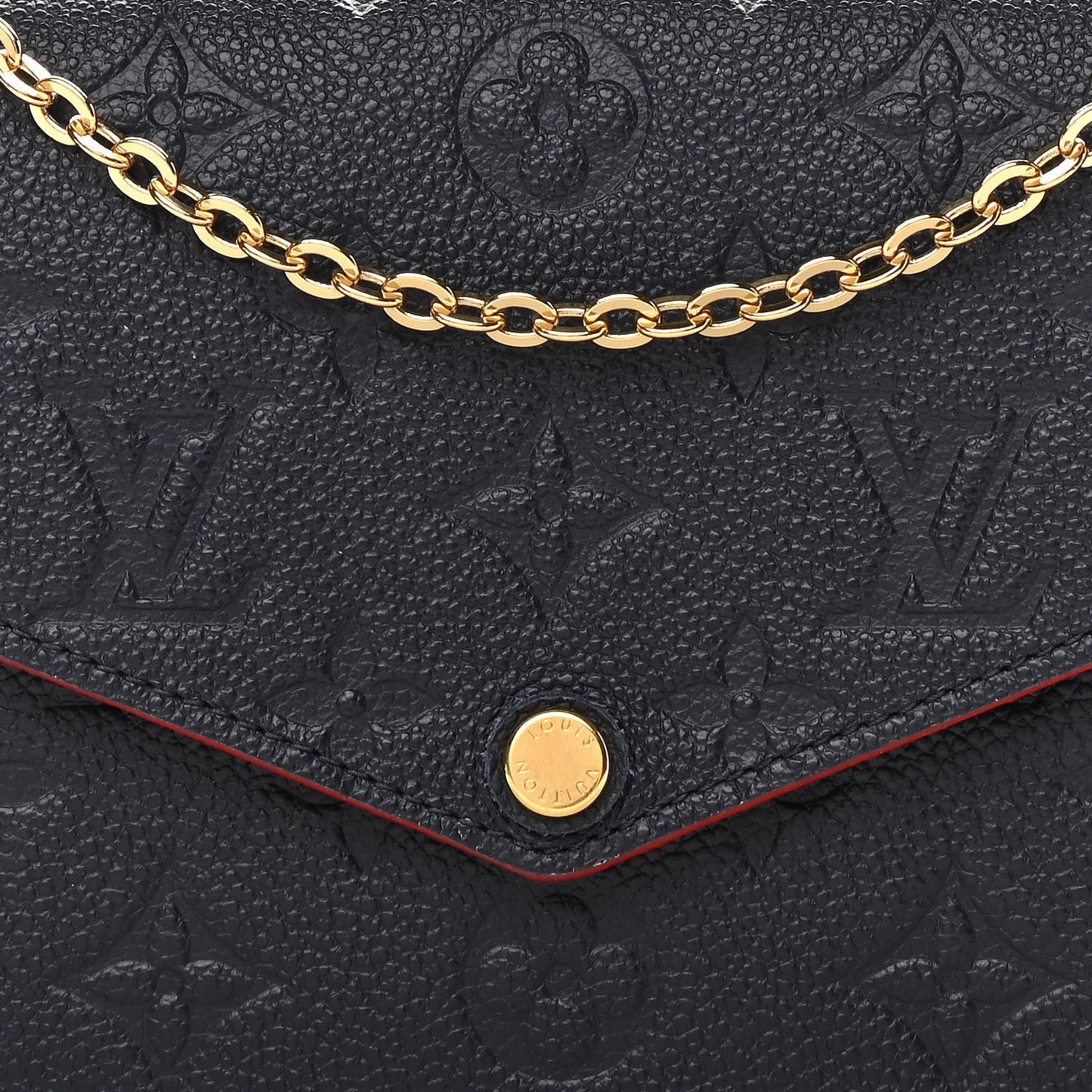 Empreinte Pochette Felicie Chain Wallet Marine Rouge