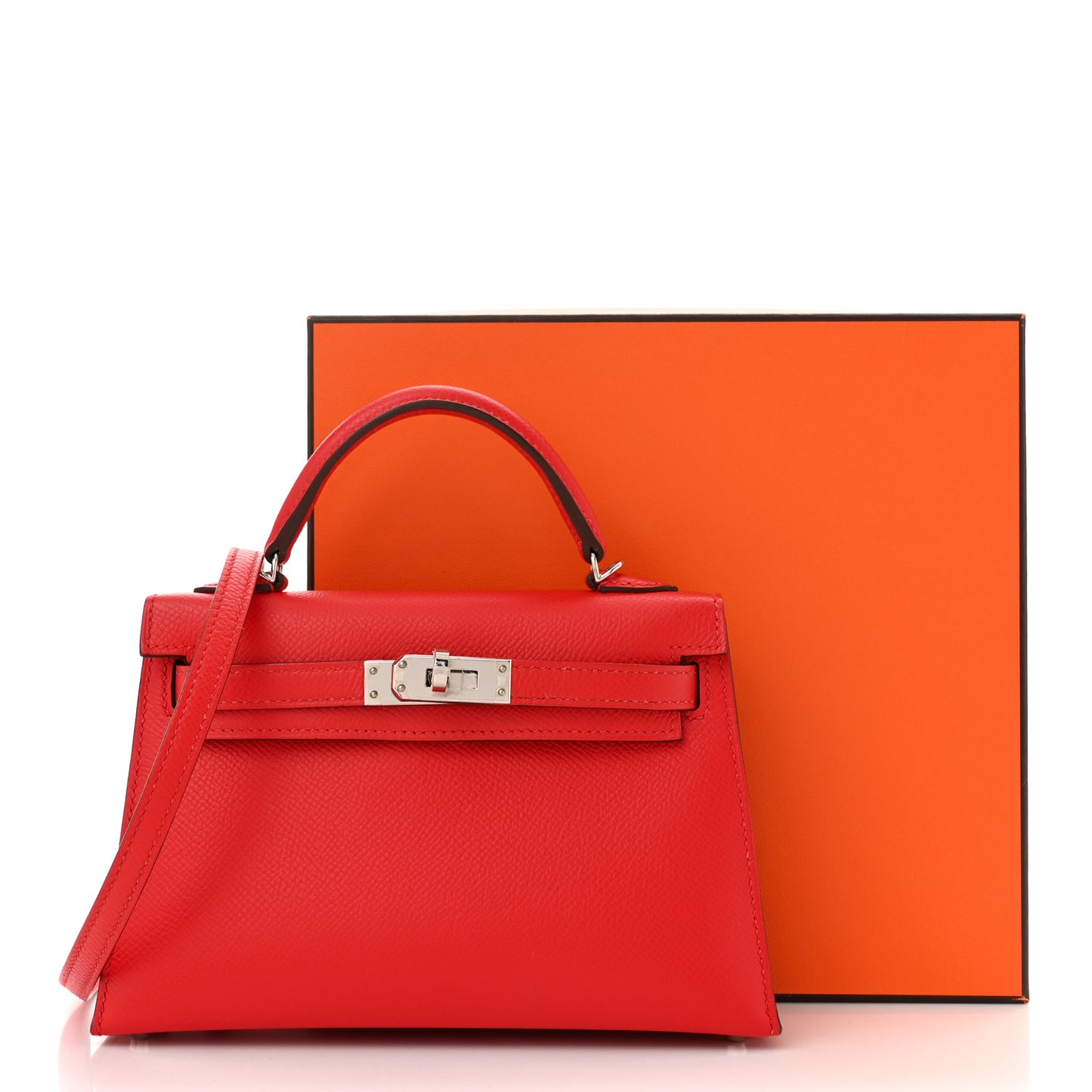 Epsom Mini Kelly Sellier 20 Rouge de Coeur
