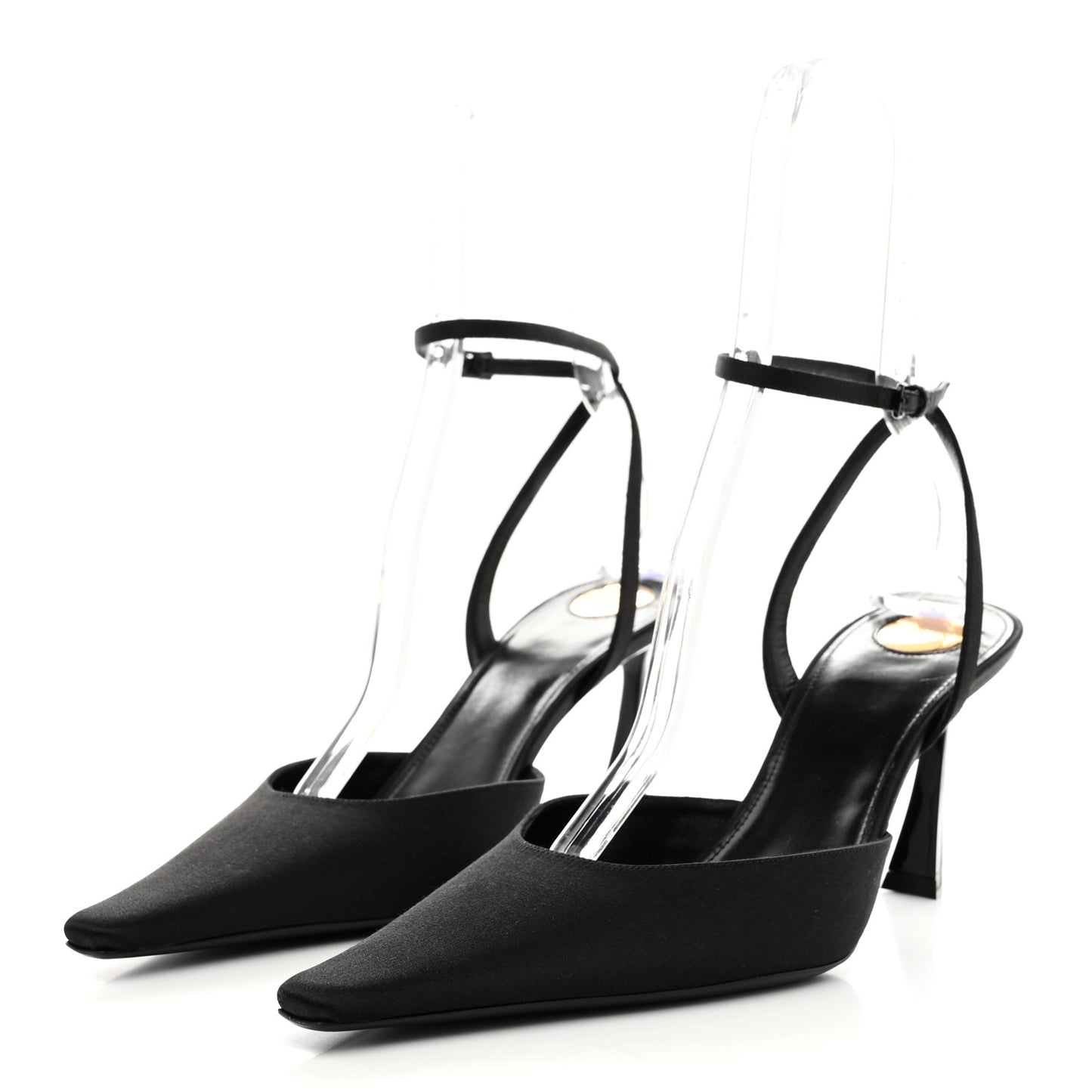 Satin Crepe Aimee 75 Slingback Pumps 41 Black