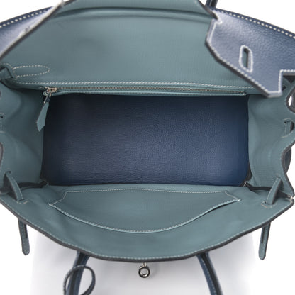 Hermes Togo Bi-Color Birkin 30 Bleu de Malte Ciel 5 of 12