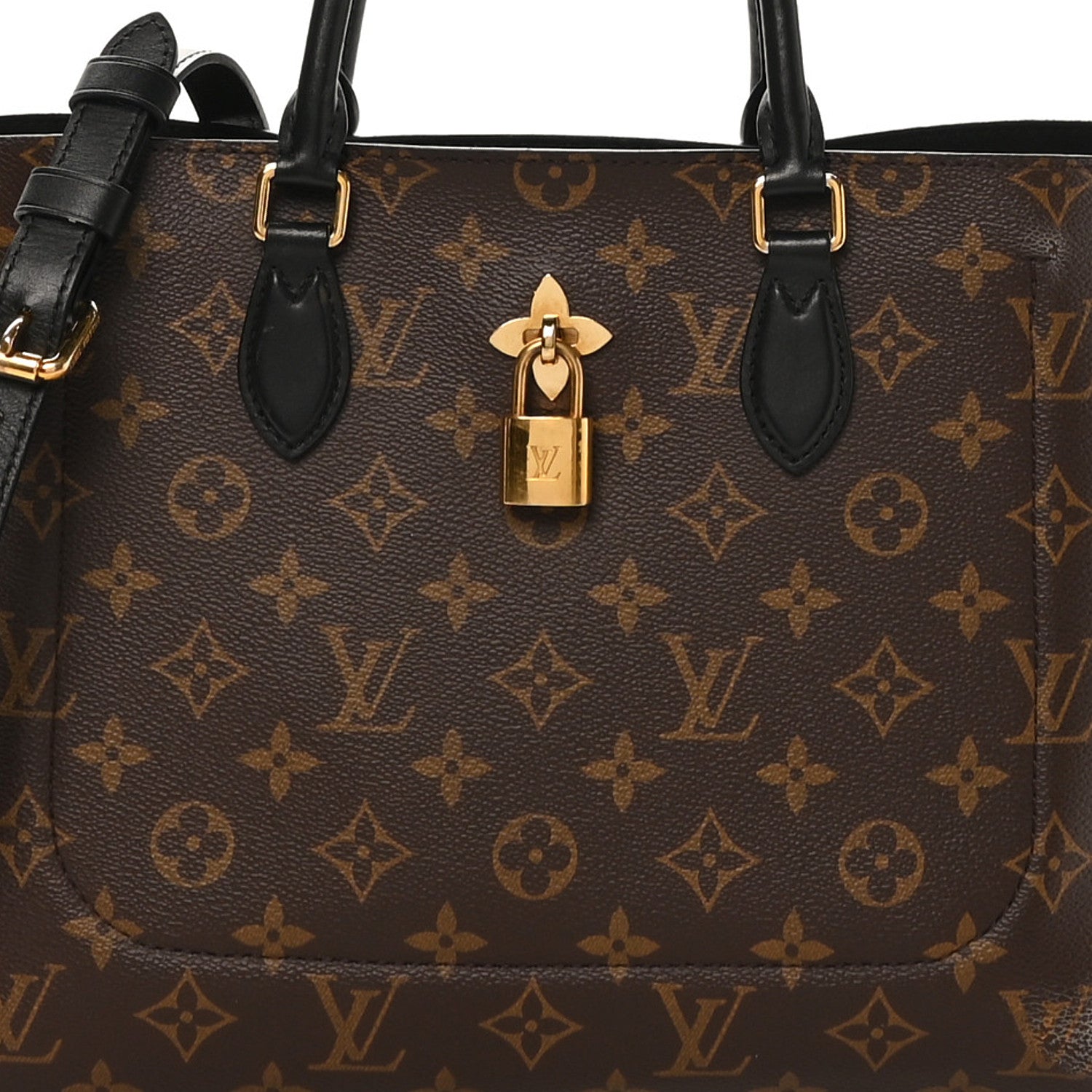 Louis Vuitton Monogram Flower Tote Black 7 of 10