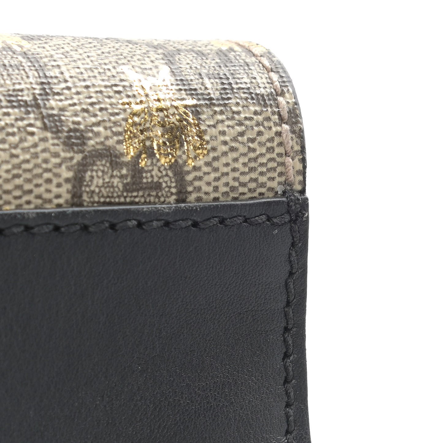 GG Supreme Monogram Bees Small Padlock Tote Beige Oro Black