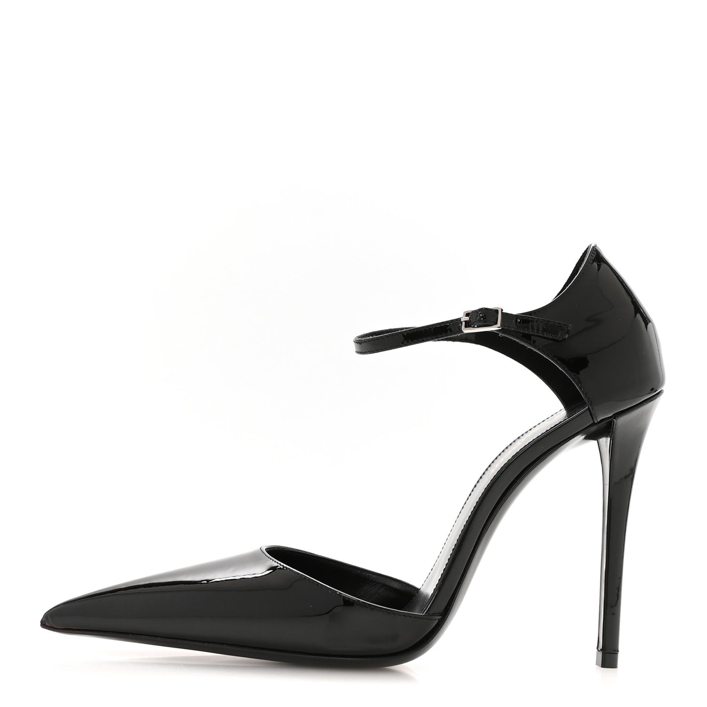Vernice Grupy Avenue 110 Ankle Strap Pointed Pumps 38.5 Black