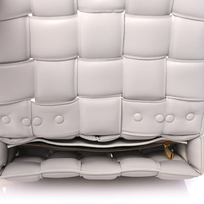 Bottega Veneta Lambskin Maxi Intreccio Padded Chain Cassette Crossbody Bag White 5 of 9