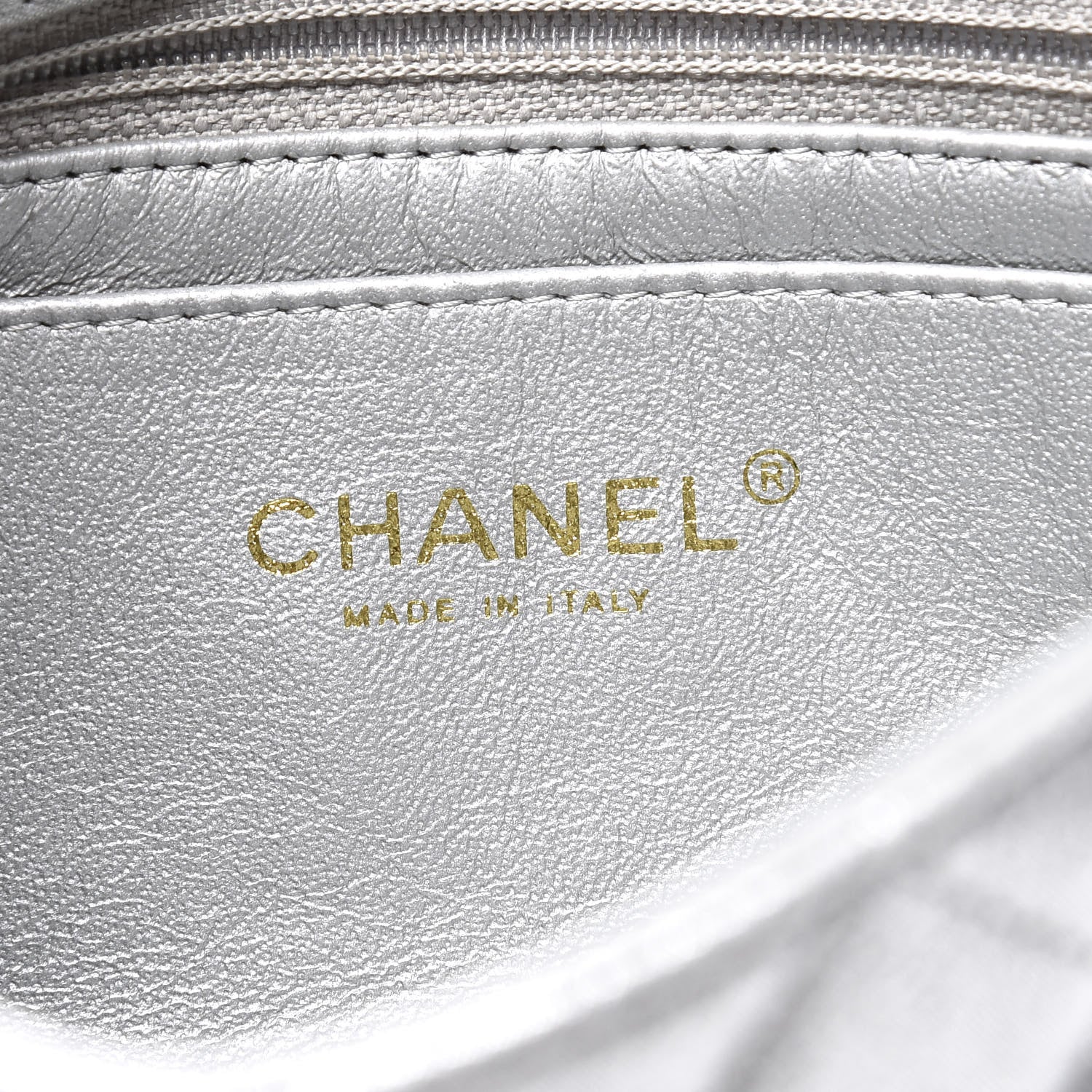 Chanel Iridescent Calfskin Quilted Mini Rectangular Flap Silver 5 of 9