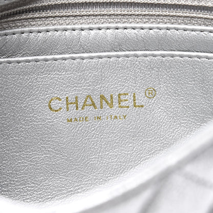 Chanel Iridescent Calfskin Quilted Mini Rectangular Flap Silver 5 of 9