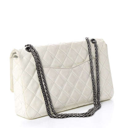 Chanel Distressed Patent Quilted 2.55 Reissue Flap 227 White 3 of 15