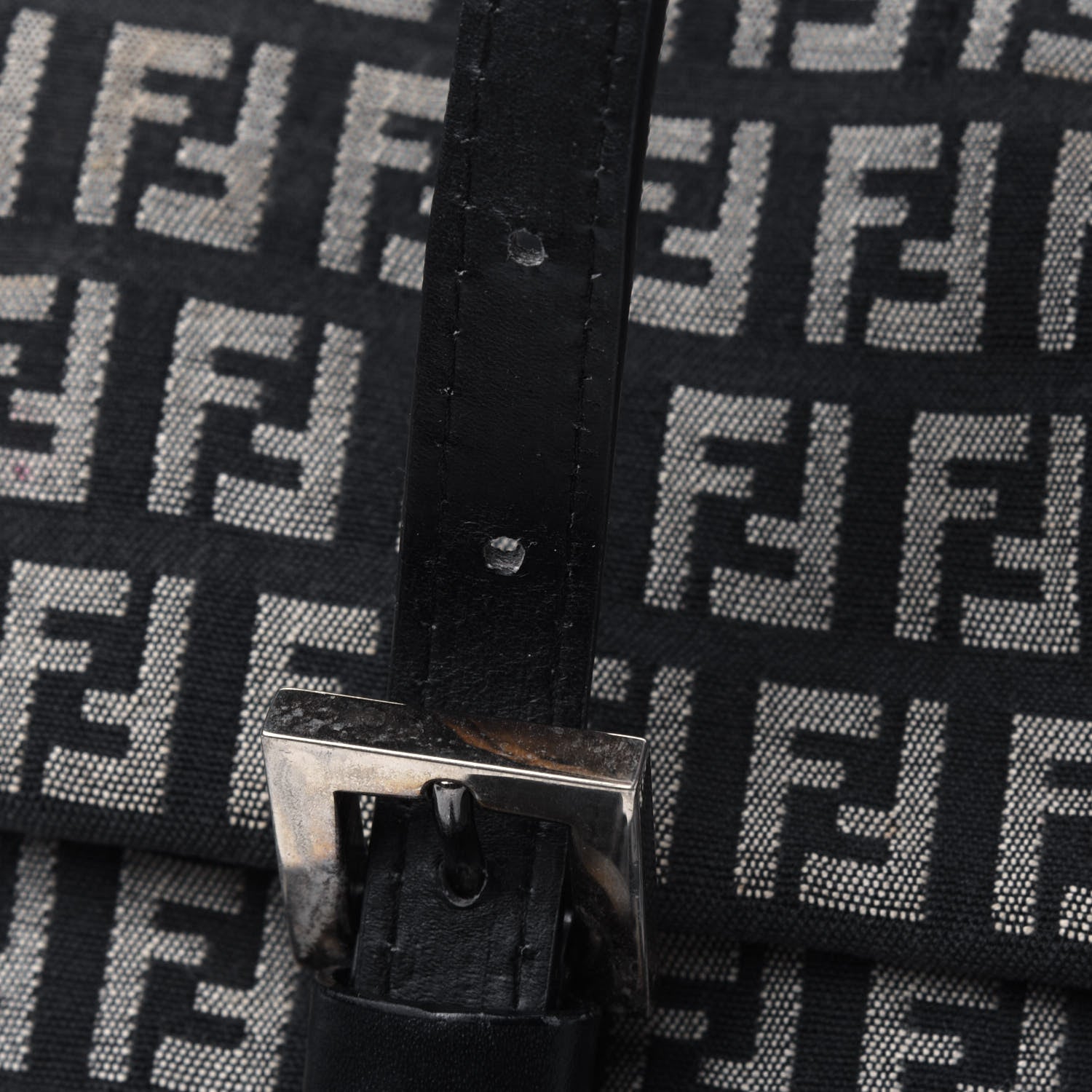 Fendi Zucchino Shoulder Bag Black 20 of 27