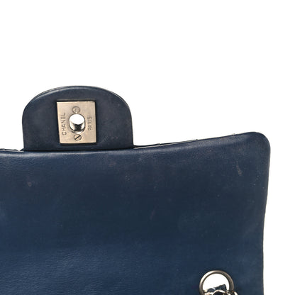 Chanel Patent Calfskin Chevron Quilted Mini Rectangular Flap Navy Blue 13 of 14