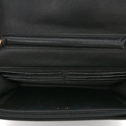 Chanel Caviar Quilted Boy Wallet On Chain WOC Black 5 of 12
