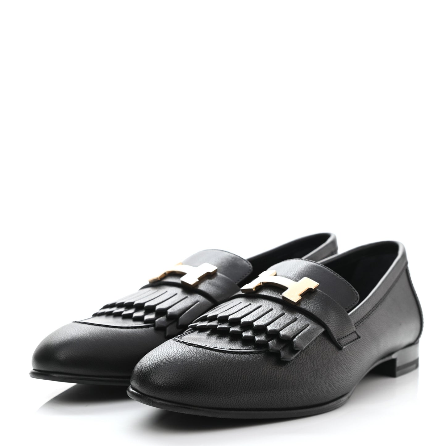 Goatskin Womens Royal Loafers 38.5 Black