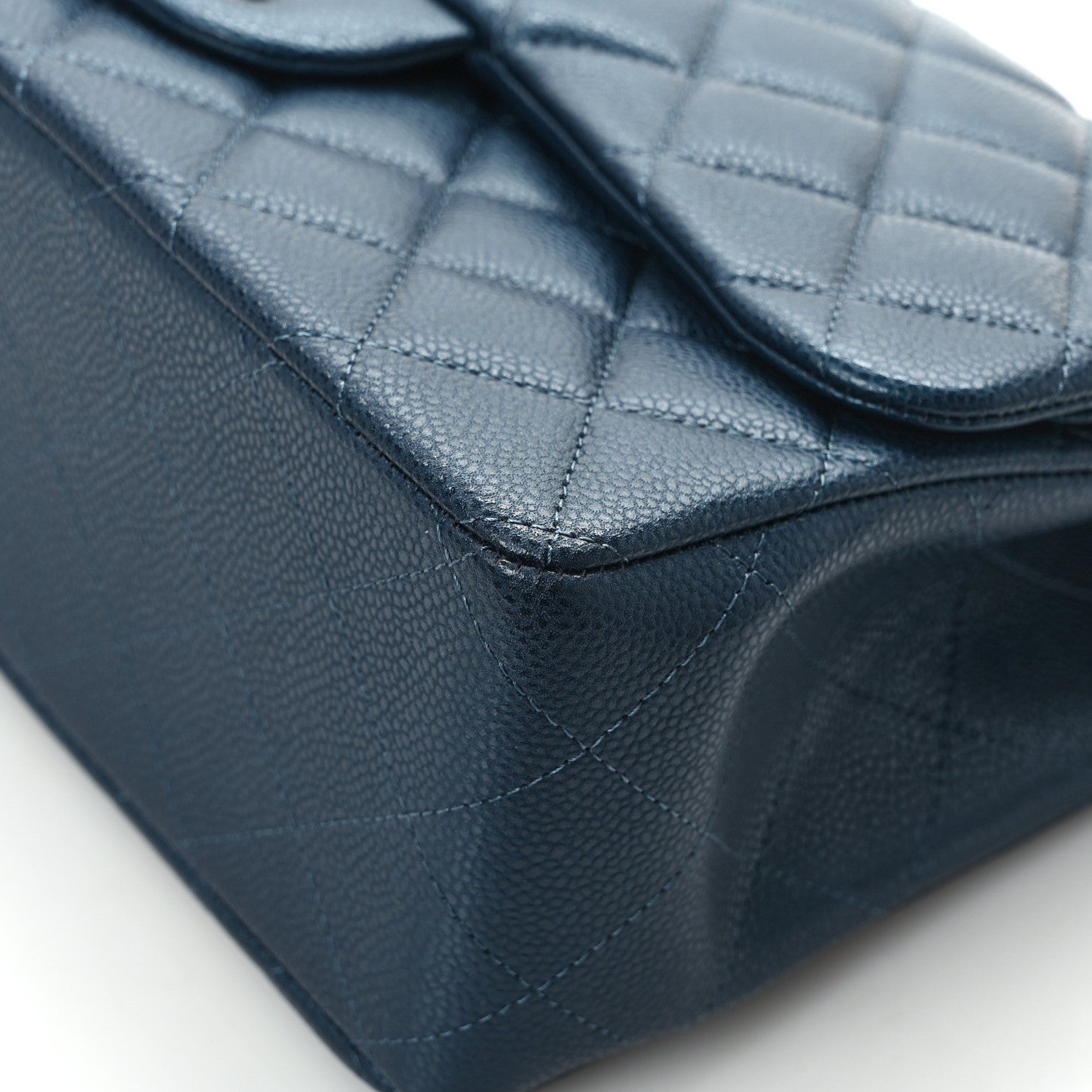 Chanel Caviar Quilted Jumbo Double Flap Dark Blue 12 of 12