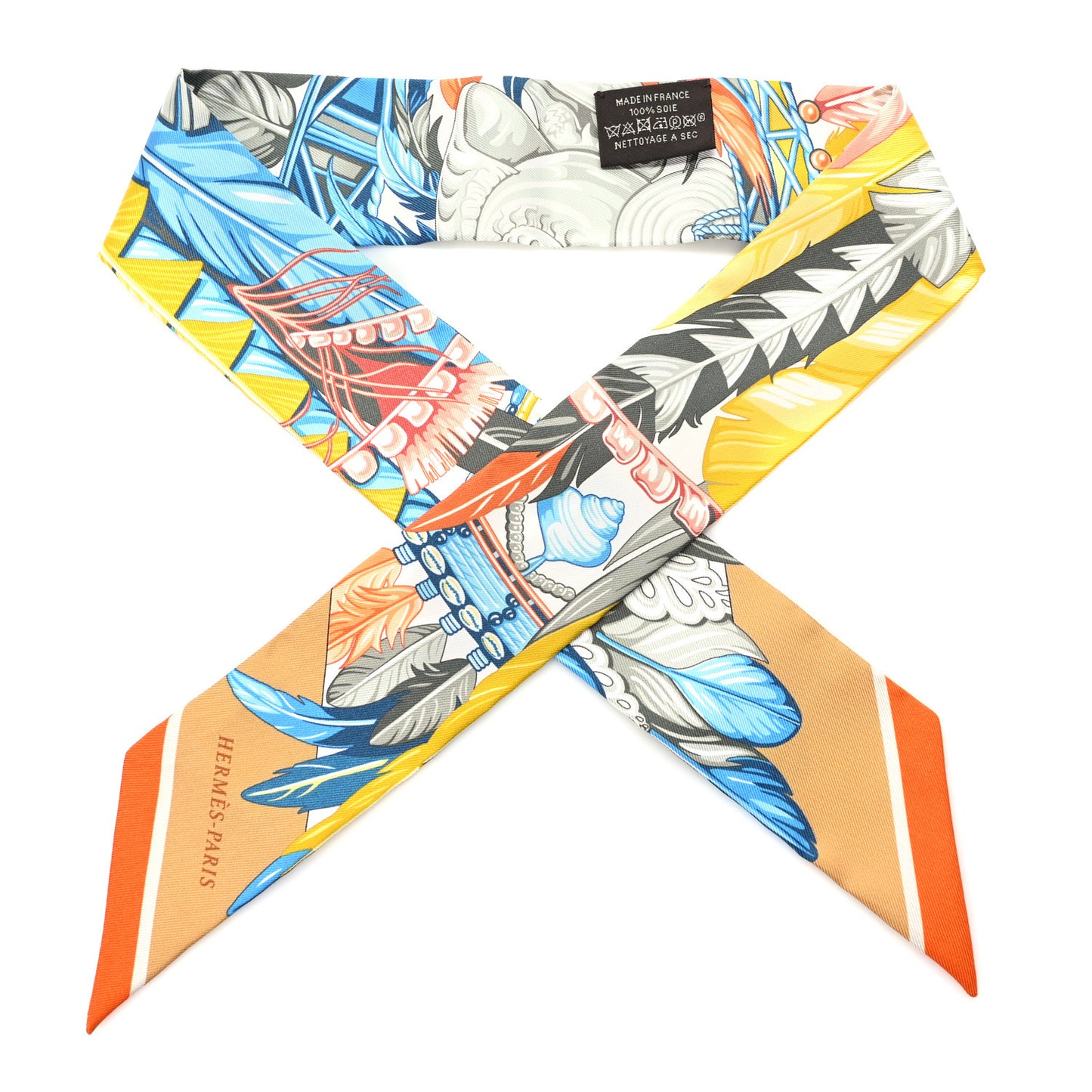 Silk La Danse Pacifique Twilly Jaune D'Or Kaki Orange