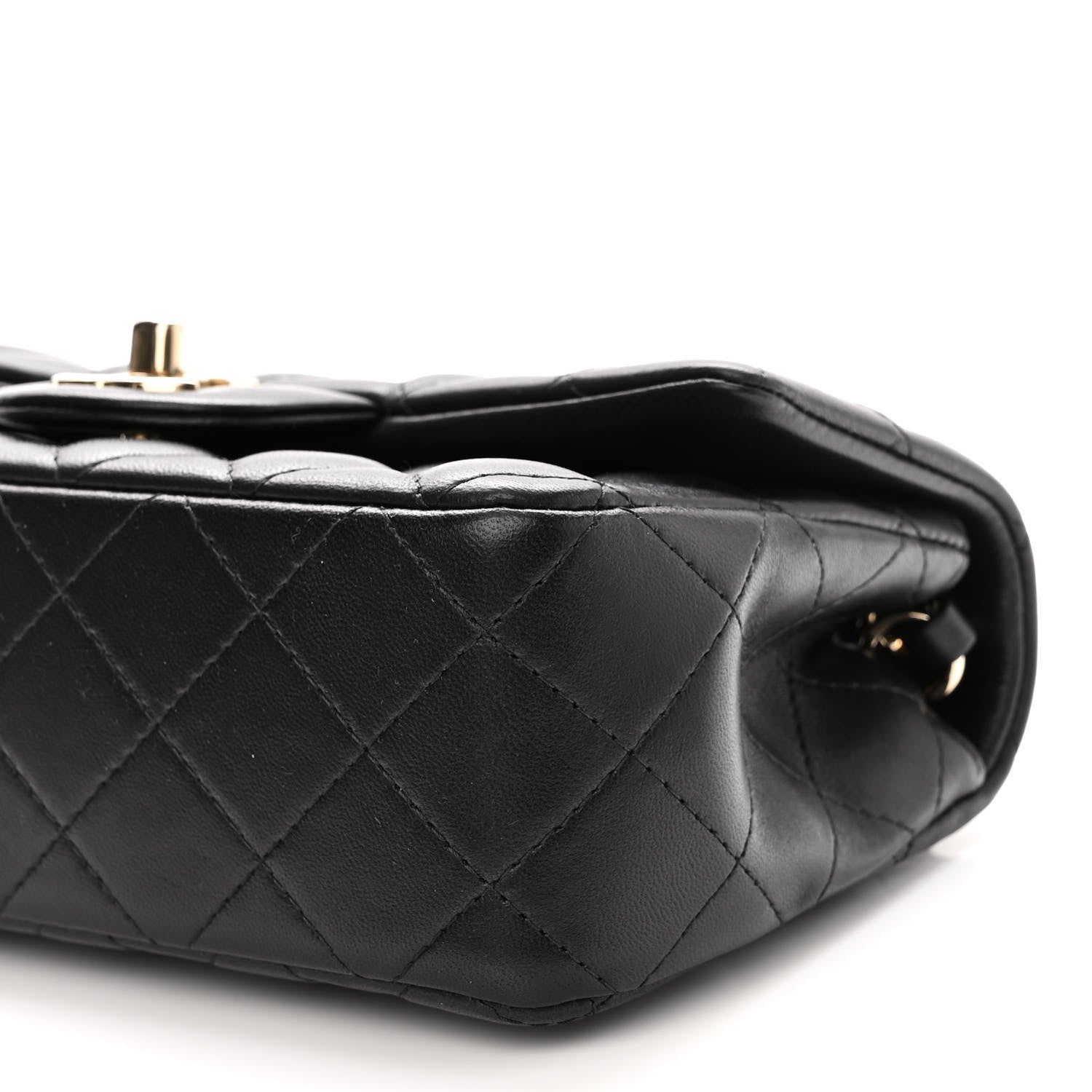 Chanel Lambskin Quilted Mini Rectangular Flap Black 9 of 10