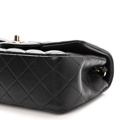 Chanel Lambskin Quilted Mini Rectangular Flap Black 9 of 10