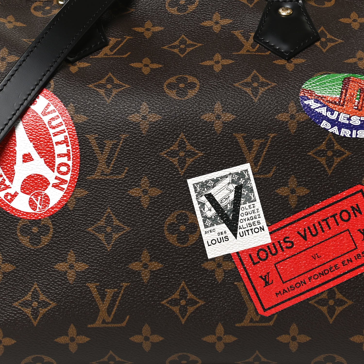 Louis Vuitton Monogram My World Tour Speedy Bandouliere 30 Black 7 of 10